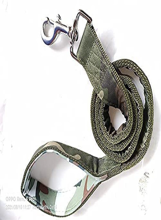 Pups&Pets طقم سرج مبطن بطبعة عسكرية من Pups&Pets للكلاب الكبيرة والضخمة، مع مقود وخطاف قوي، مقاس كبير جدًا (1.5 بوصة). - Image 2